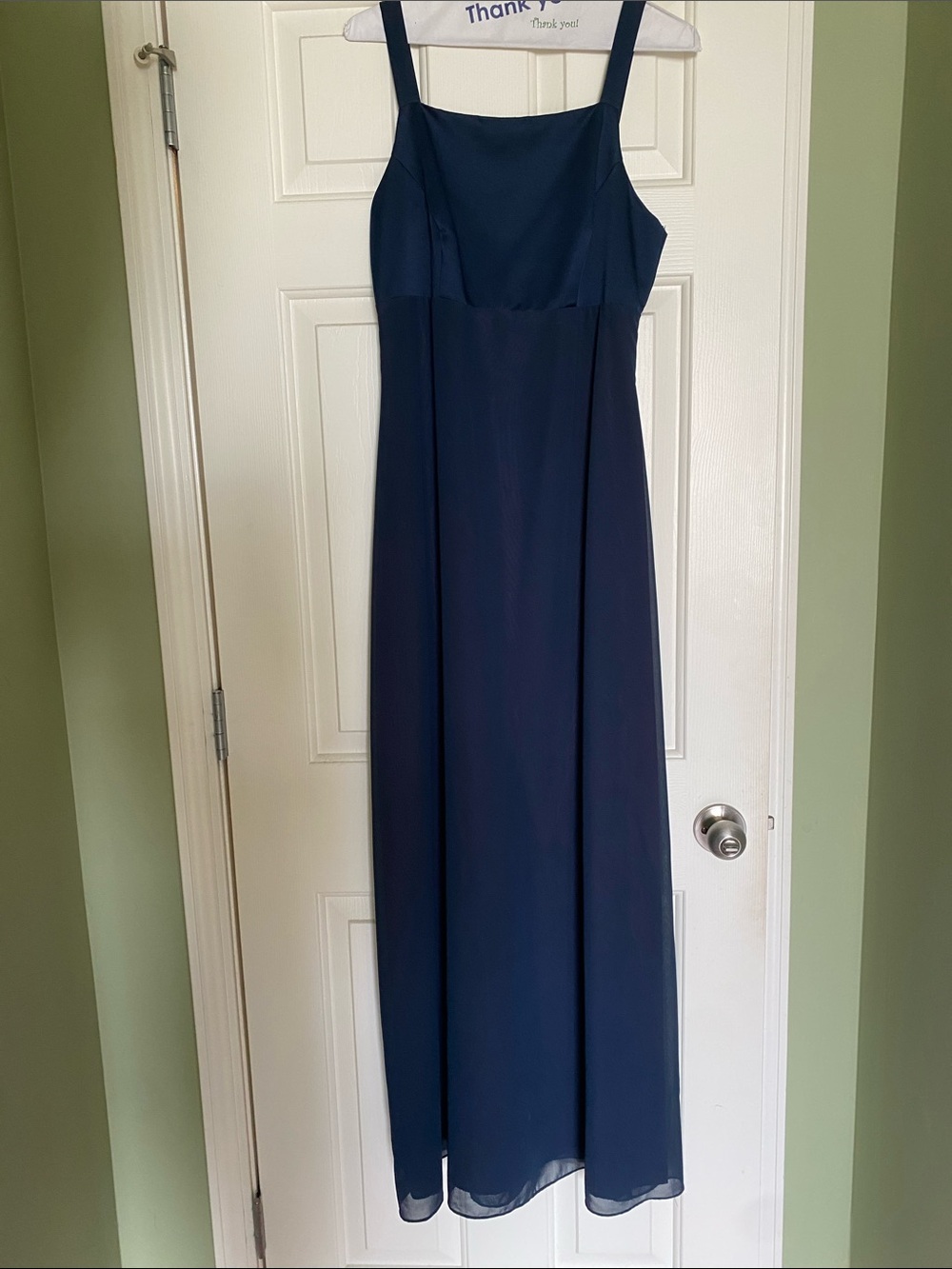 Michaelangelo Navy Square-Neck Formal Dress